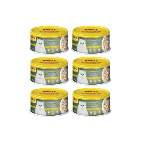 MeO Jöle İçinde Ton Balığı ve Sebzeli 6x80 gr Konserve Kedi Maması