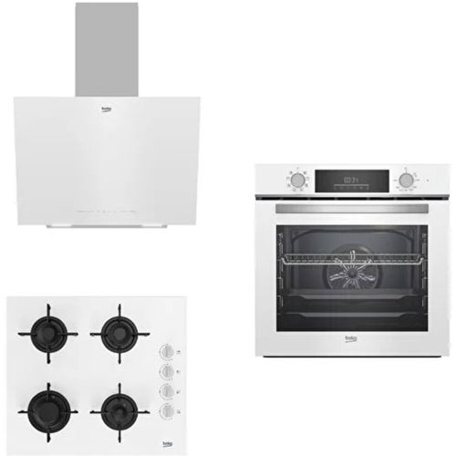 Beko White Star BFC 430 B - BOCD T 6011 EB - BDE 6040 B 3'lü Beyaz Ankastre Set
