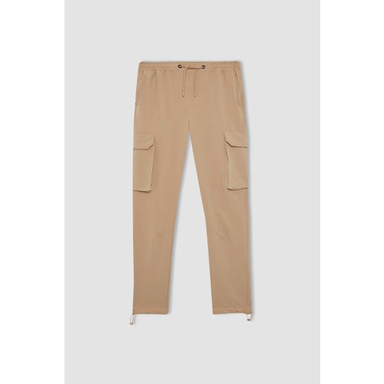 DeFacto B3585AX23AU Bej-BG185 Kargo Cepli Jogger Erkek Pantolon