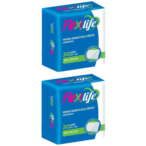 Flexilife Klasik 2x30 60 Adet 60x90 cm Yetişkin Yatak Koruyucu Örtü ...