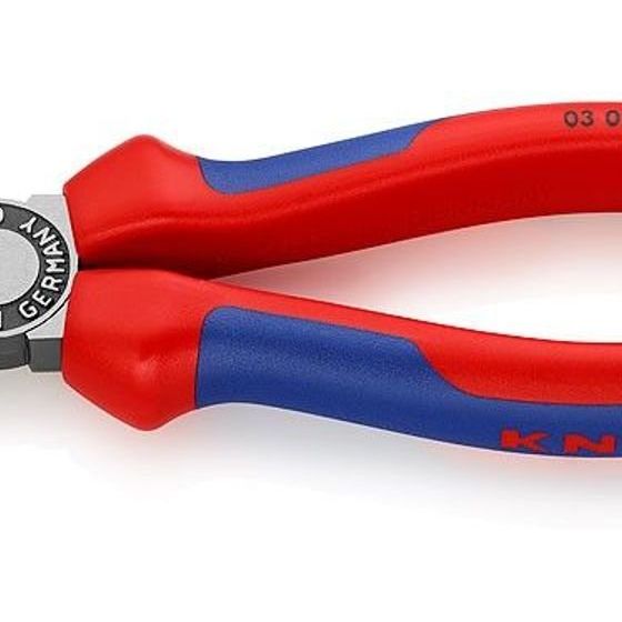 Knipex 03 02 180 Kombine Pense Cr-V Çelik, 180 mm, Ergonomik Sap, Yüksek Kesme v