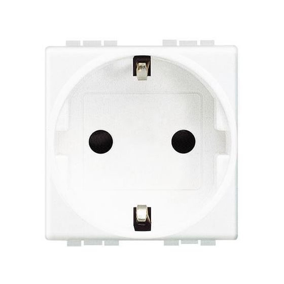 Legrand Base doble 2P+T 16A con protección infantil, blanco 1 unidad