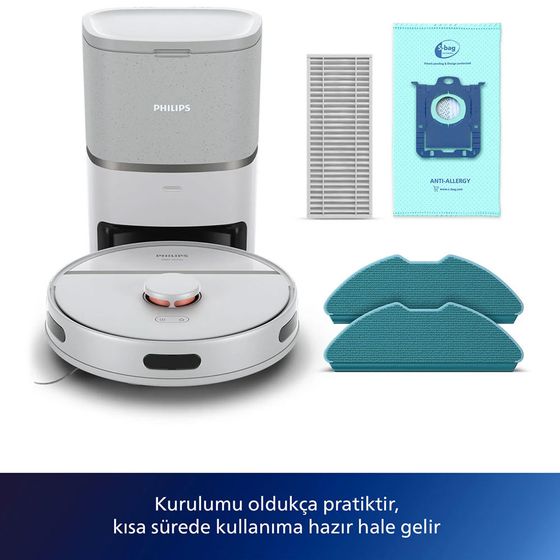 Philips HomeRun 3000 Serisi Aqua XU3000 Akıllı Robot Süpürge Fiyatları, Özellikl