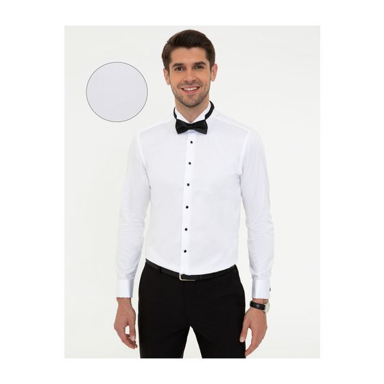 Pierre Cardin 50246037-VR013 Beyaz Erkek Gömlek