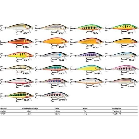 Rapala Countdown Elite CDE95/GDRT – Esca Affondatrice 95mm 14gr Per Pesca In Acqua Salata (Sinking Minnow)