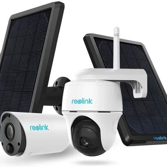 Reolink 6W zonnepaneelvoeding voor beveiligingscamera's buitenshuis Draadloos zoals Argus Eco, Argus PT, Argus 3 Pro, Go Plus, Go PT Plus, 360° verstelbare houder, 4 meter kabel (Zwart
