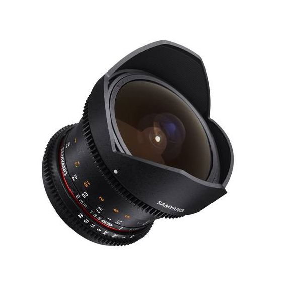 Objectif Fisheye Samyang 8mm T3.8 - Monture Canon EF-S - Ultra Grand Angle 167° - Pour Vidéo Et Photo