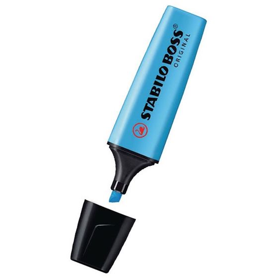 Stabilo Boss Highlighter (Blue) Box 10 – Inkjet Online - View #10