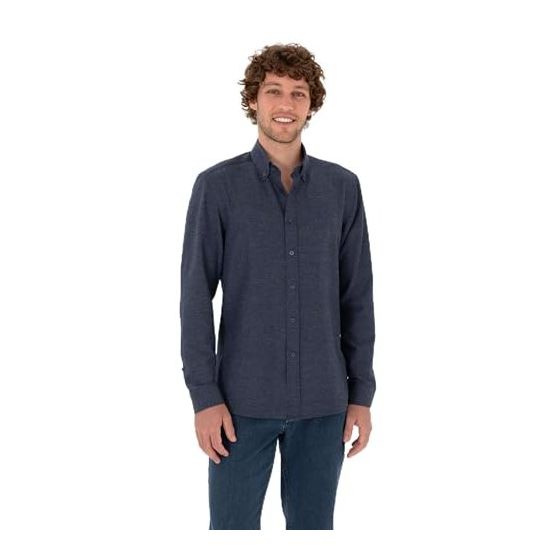 U.S. Polo Assn. 50316723-VR028 İndigo Basic Uzun Kollu Erkek Gömlek