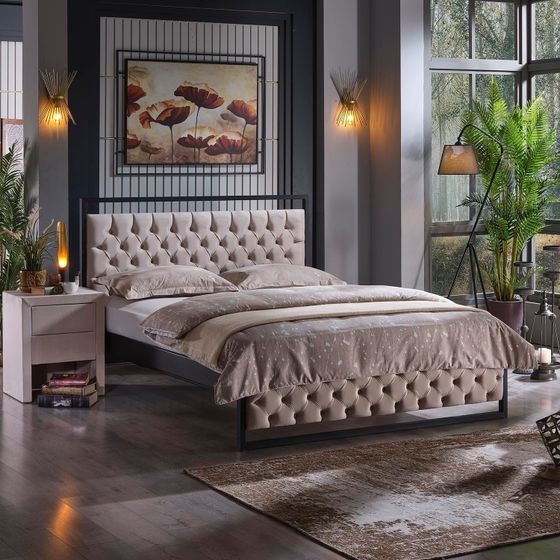 Unimet Rashedul Unimet Mithra 120X200 Krem Metal Karyola Fiyatları