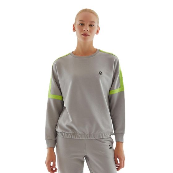 Haut De Pyjama Femme United Colors Of Benetton - Modal élasthanne, Doux, Fentes Latérales, Logo Discret
