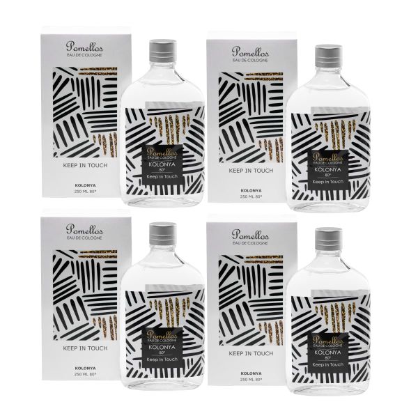 Pomellos Keep In Touch 4x250 ml Cam Şişe Kolonya