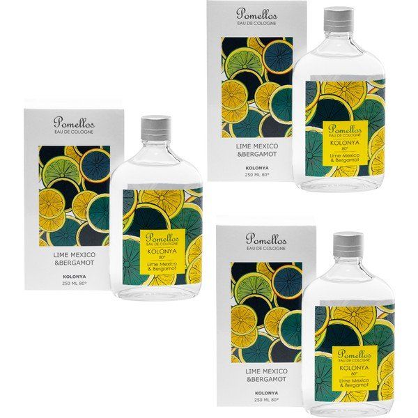 Pomellos 3x250 ml Lime Mexico Bergamot Kolonya