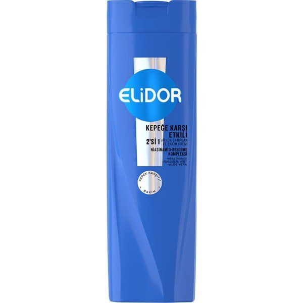 Elidor Superblend 2'si 1 Arada Kepeğe Karşı Etkili B3 Vitamini Çay Ağacı Yağı Aloe Vera 400 ml Şampuan ve Saç Bakım Kremi