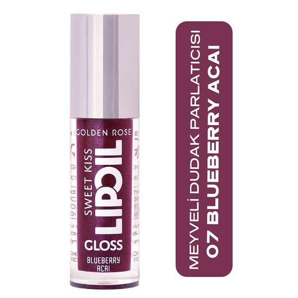 Golden Rose Sweet Kiss No: 07 Blueberry Acai Lip Oil Gloss Dudak Parlatıcısı