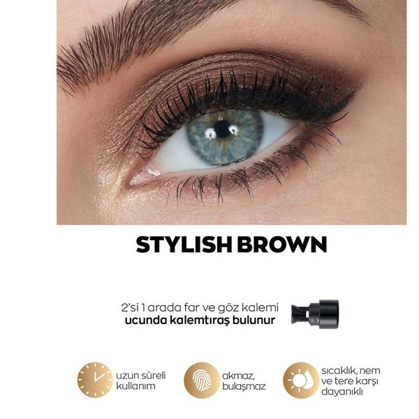 Avon Stylish Brown Power Stay Kalem Far