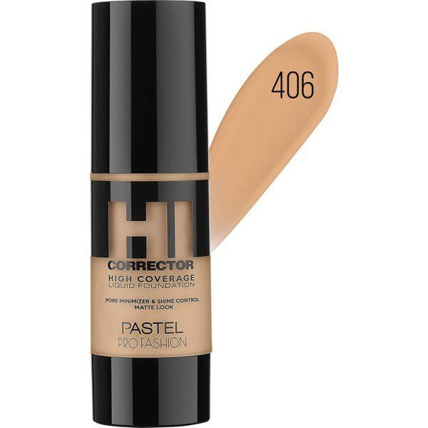 Pastel No:406 Corrector High Coverage Likit Fondöten