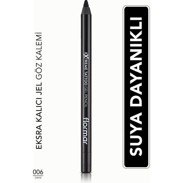 Flormar Extreme Tattoo Gel Pencil 006 Onyx Göz Kalemi