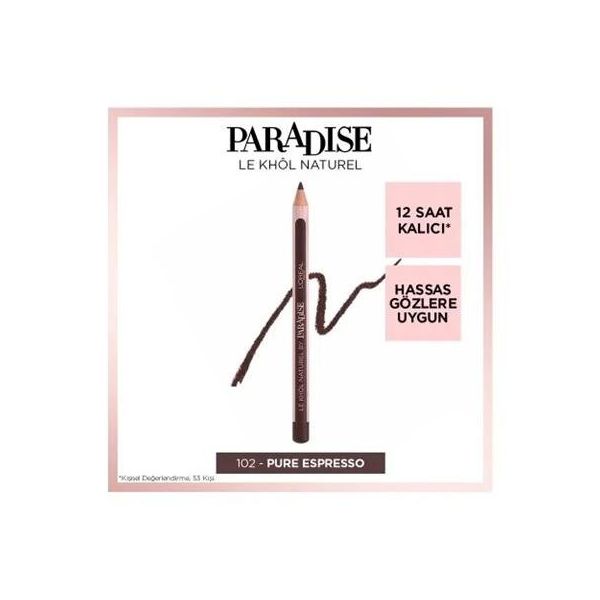 Loreal Paris Paradise Le Khol 102 Pure Espresso Göz Kalemi