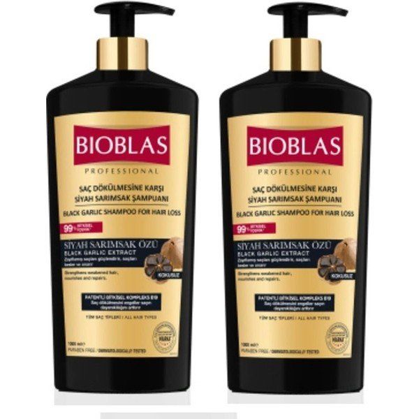 Bioblas Siyah Sarımsaklı 2x1000 ml Şampuan
