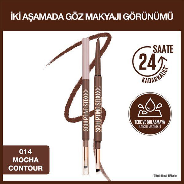 Maybelline New York Sculpting Stix Çift Uçlu 014 Mocha Contour Göz Kalemi