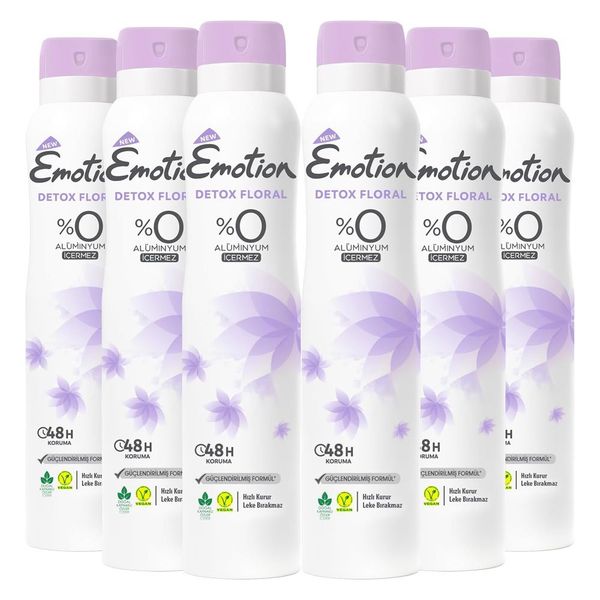 Emotion Detox Floral 6x200 ml Kadın Sprey Deodorant