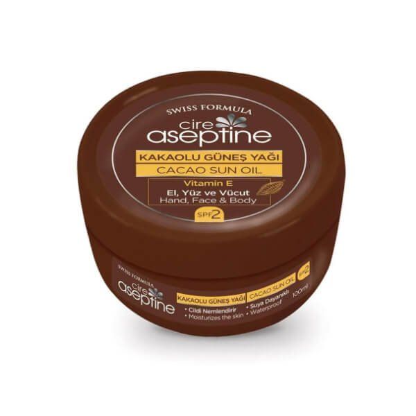 Cire Aseptine 100 ml Kakao Yağlı Bronzlaştırıcı Güneş Kremi
