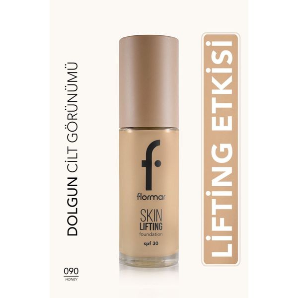 Flormar 090 Honey Skin Lifting Sıkılaştırma Etkili Parlak Fondöten