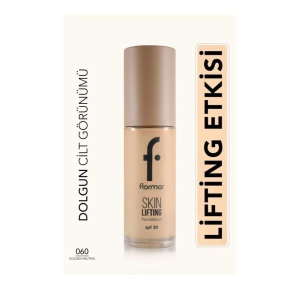 Flormar 060 Golden Neutral Skin Lifting Sıkılaştırma Etkili Parlak Fondöten