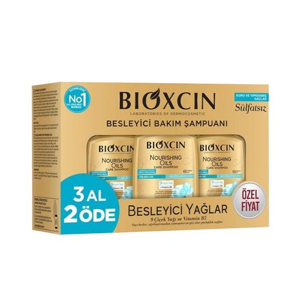 Bioxcin Besleyici Yağlar 3x300 ml Şampuan