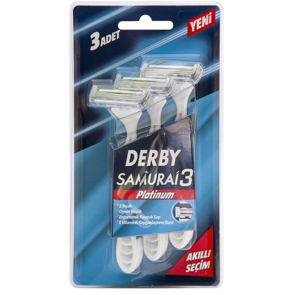 Derby Samurai Platınum 3 Blister 3'lü Tıraş Bıçağı