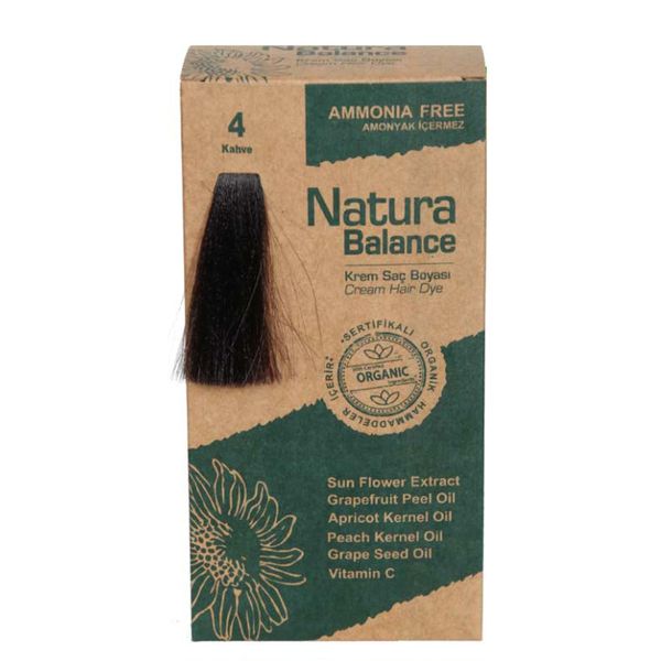 Natura Balance Krem 4 Kahve Organik Saç Boyası