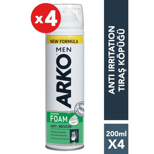 Arko Men 4x200 ml Anti-Irritation Tıraş Köpüğü