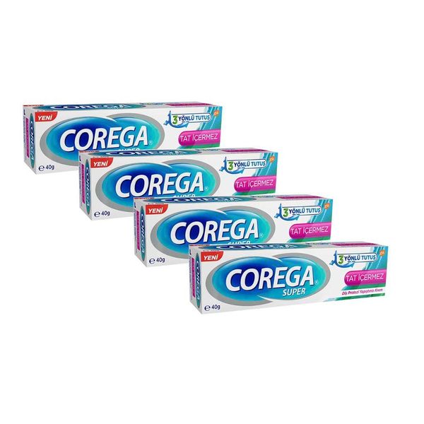 Corega 4x40 gr Super Protez Yapıştırıcı Tatsız Krem