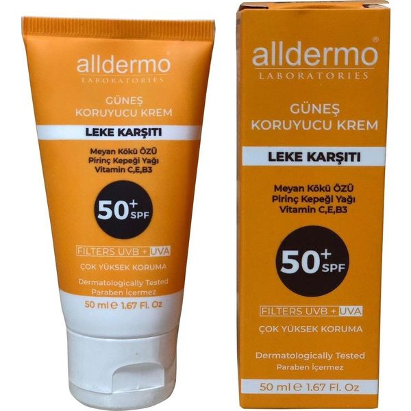 Alldermo Leke Karşıtı Dark Spot Güneş Koruyucu Krem SPF50 + 50 ml