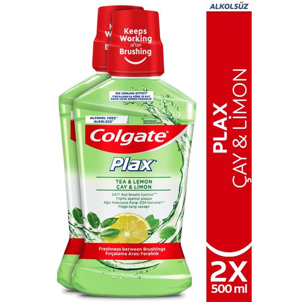 Colgate Plax Çay ve Limon 500x2 ml Ağız Bakım Suyu