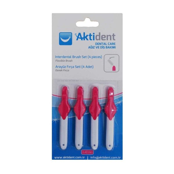 Aktident Pembe 0.40 mm 4'lü Arayüz Fırçası