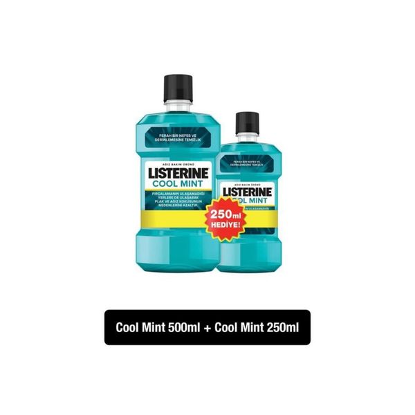 Listerine Cool Mint Hafif Tat 500 ml +250 ml Ağız Bakım Suyu