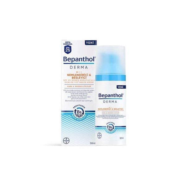 Bepanthol Derma Nemlendirici & Besleyici SPF 25 50 ml Günlük Yüz Kremi