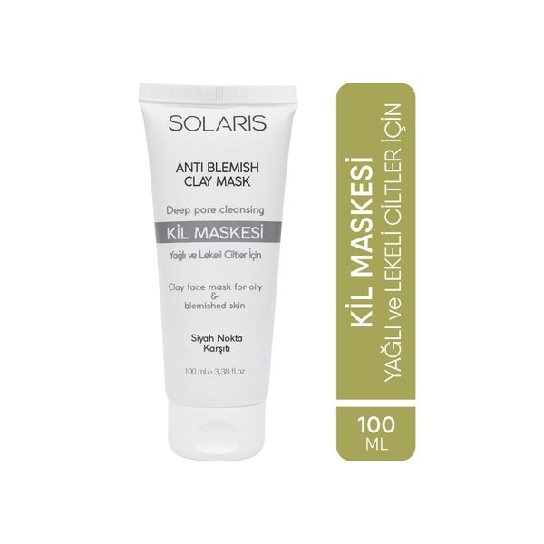 Solaris Yağlı Ve Lekeli Ciltler İçin 100 ml Kil Maskesi