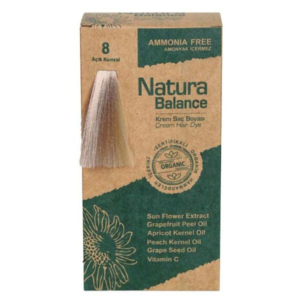 Natura Balance Krem 8 Açık Kumral Organik Saç Boyası