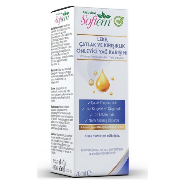 Softem 70 ml Leke Çatlak ve Kırışıklık Önleyici Yağ