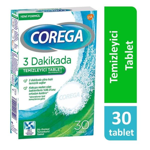 Corega Cleanser Bio 30'lu Protez Temizleme