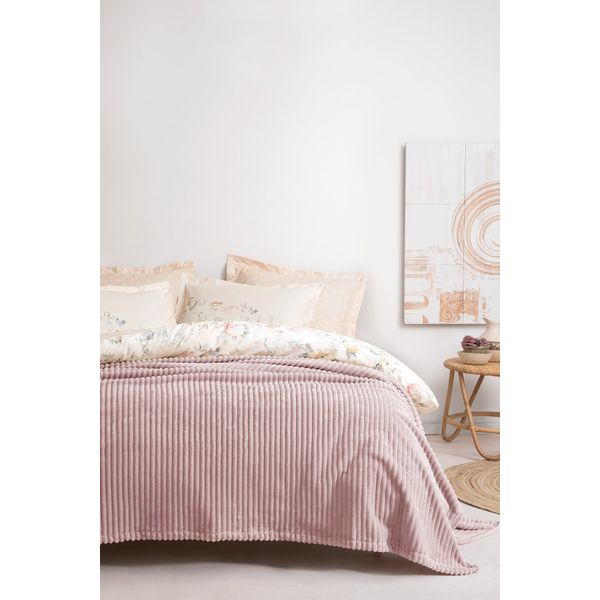Yataş Bedding Holly Wellsoft Pudra Çift Kişilik Battaniye