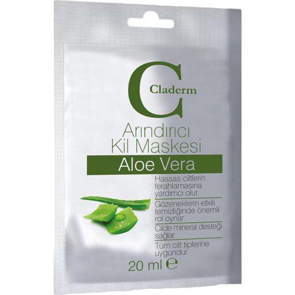 Claderm 20 ml Arındırıcı Aloe Vera Kil Maskesi