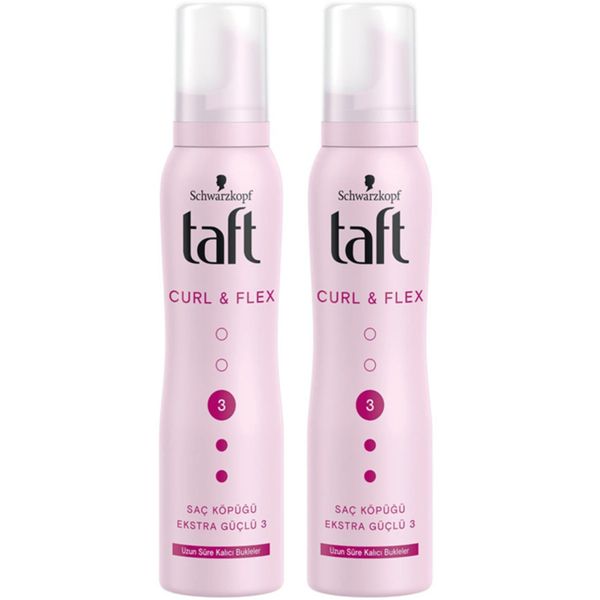 Taft Curl Flex Ekstra Güçlü No:3 2x150 ml Saç Şekillendirici Köpük