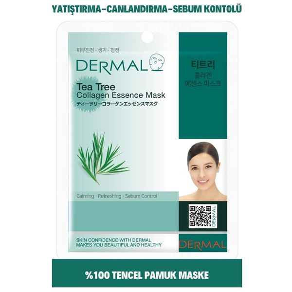 Dermal 23 gr Çay Ağacı Özlü Kollajen Maskesi