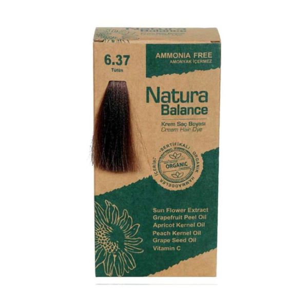 Natura Balance Krem 6.37 Tütün Organik Saç Boyası