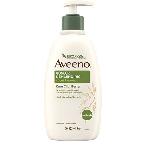 Aveeno 300 ml Kuru ve Normal Ciltleri Yatıştırıcı Günlük Nemlendirici Vücut Losyonu
