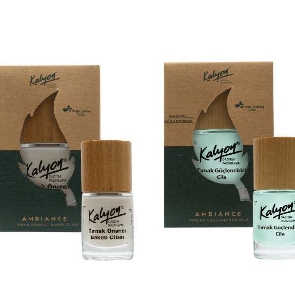 Kalyon 11 ml Bitkisel Tırnak Güçlendirici Cila + 11 ml Tırnak Onarıcı Bakım Cilası